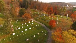 Green Mount Cemetery from the air