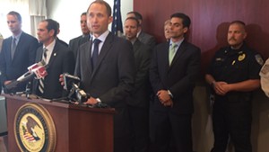 U.S. Attorney Eric Miller speaks at a Tuesday afternoon press conference.