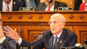 Rep. Peter Welch speaking during the House Intelligence Committee's impeachment inquiry on Wednesday