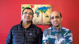 Bhuwan Sharma (left) and Chandra Pokhrel