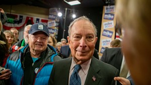 Michael Bloomberg campaigning Monday at the ECHO Leahy Center for Lake Champlain