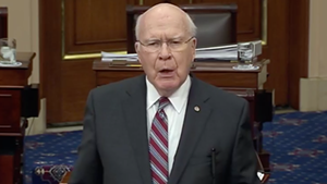 Sen. Patrick Leahy (I-Vt.) on the Senate floor Wednesday