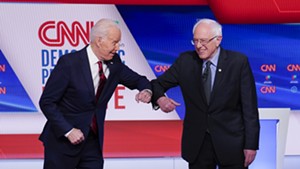 Former vice president Joe Biden and Sen. Bernie Sanders preparing to debate Sunday night in Washington, D.C.