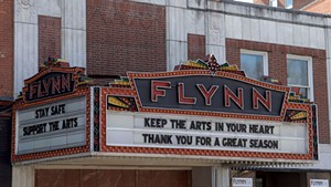 The Flynn theater marquee in Burlington