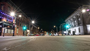 Deserted Main Street in Burlington