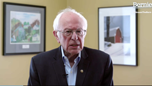 Sen. Bernie Sanders making his announcement online