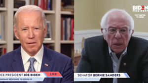 Joe Biden, left, and Bernie Sanders