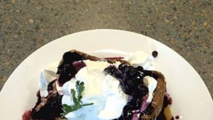 Carriage House Café & Grill's blueberry-stuffed waffles