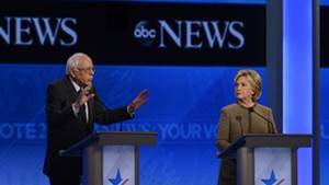 Bernie Sanders and Hillary Clinton debate in Goffstown, N.H.