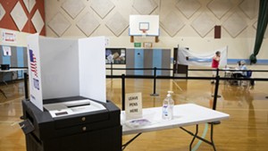 A South Burlington polling place in May