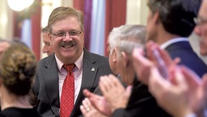 Jim Condos at the Statehouse in 2019