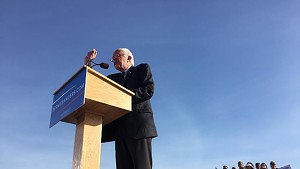 Sen. Bernie Sanders in Burlington last May