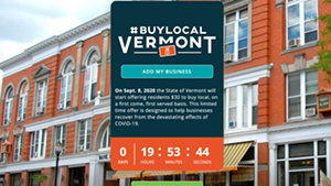 The #BuyLocalVermont website