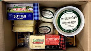 Dairy products in a Farmers to Families Food Box sourced by the Abbey Group