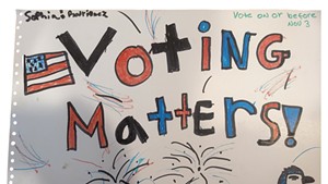 Jeffersonville fourth grader Sophia Rodriguez drew this poster encouraging adults to vote as part of the September Good Citizen Challenge.