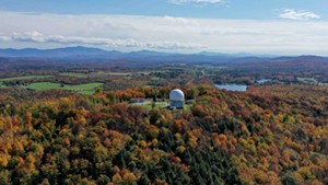 Armand Messier of Northern Vermont Aerial Photography captures fall foliage in St. Albans from above