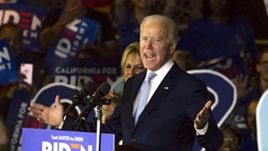 Democratic presidential nominee Joe Biden in March