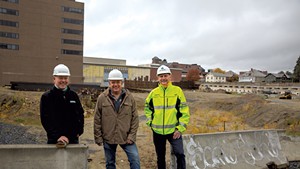 From left: Dave Farrington, Al Senecal and Scott Ireland at the CityPlace site in Burlington