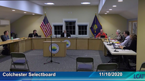 Colchester selectboard members at their November 10 meeting