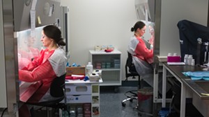 Staff testing samples at the Vermont Department of Health lab