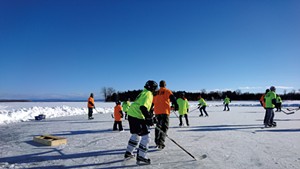 A hockey game at the Great Ice! festival, pre-pandemic