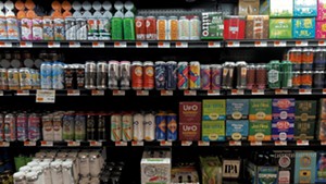 The beer case at City Market, Onion River Co-op