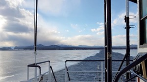 A Lake Champlain ferry ride in winter