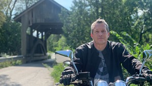 Mike Santosusso rode his motorcycle to 100 covered bridges in 2021