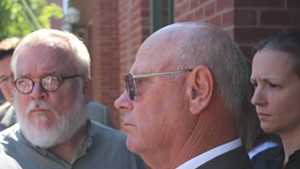 Sen. Norm McAllister outside the Franklin County Criminal Court Thursday morning after the state dropped two sexual assault charges.