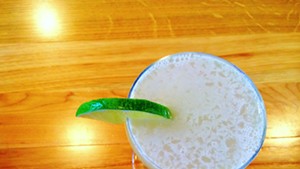 The Barr Hill Gin Gimlet at American Flatbread, Middlebury Hearth
