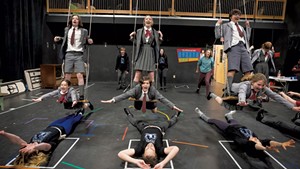 Lyric Theatre cast members rehearse a scene from Matilda the Musical