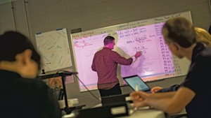 STEM Academy teacher Chris Gray in Stafford's STEM lab