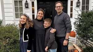 Alison and her family on Thanksgiving in 2019