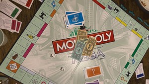 The Novak family's Monopoly board