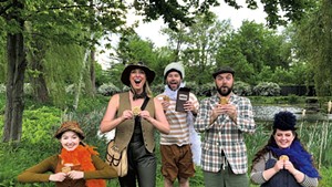 The cast of A Year With Frog and Toad at Shelburne Museum