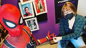 Spider-Man (left) and Natalie Miller