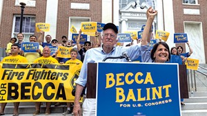 U.S. Sen. Bernie Sanders and state Sen. Becca Balint