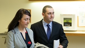Jason Lawton, right, with his attorney, Rebecca Otey, at an earlier court hearing