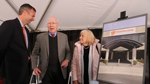 Sen. Patrick Leahy visits chip manufacturer GlobalFoundries, which is naming its main entrance after him.