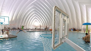 Inside the Hard'ack Pool dome