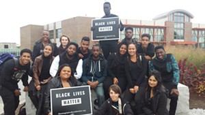 Student participants at the Black Lives Matter rally