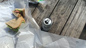 Sandwiches on the patio at the Warren Store