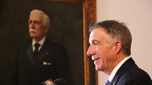 Gov. Phil Scott at Tuesday's press conference
