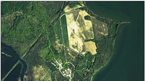 Satellite image of Fort Ticonderoga