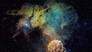 The Jellyfish Nebula, a galactic supernova remnant approximately 5,000 light-years from Earth