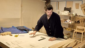 Nathan D'Aversa in his Jonesville workshop