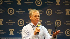 Former governor Howard Dean addresses Vermont delegates to the Democratic National Convention in Philadelphia last July.