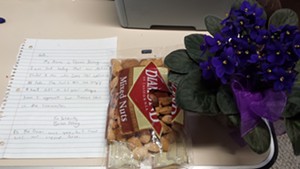 Letter and gifts from community members to the Islamic Society of Vermont