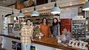 Heidi LeVell with daughters Zoe LeVell (left) and Lin Hoerner at Barn Owl Bistro &amp; Goods