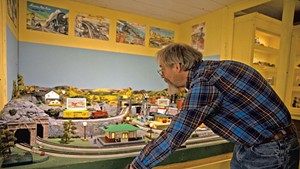 The Shelburne Museum’s model train set can be operated by museum visitors at the push of a button, without staff present.